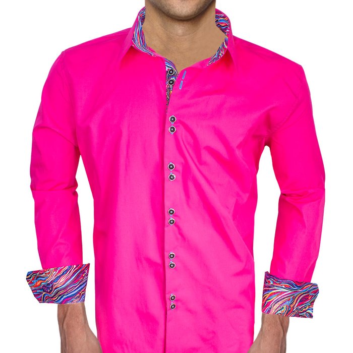 Dress shirt mens pink shirt