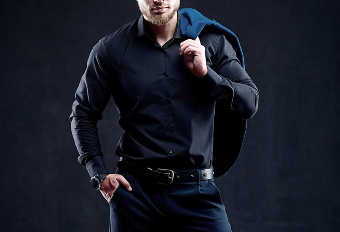 Walmart black dress shirt mens