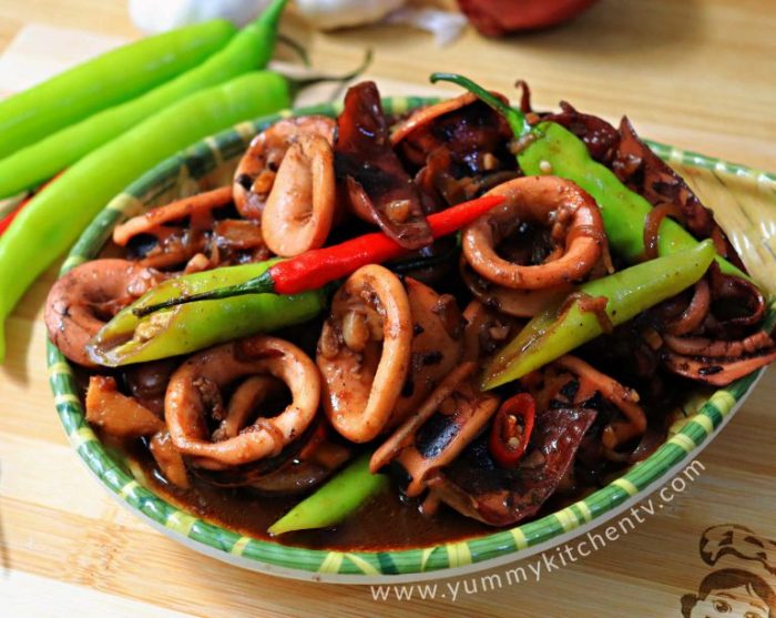 Pusit adobong angsarap adobo filipino squid pinoy ang sarap