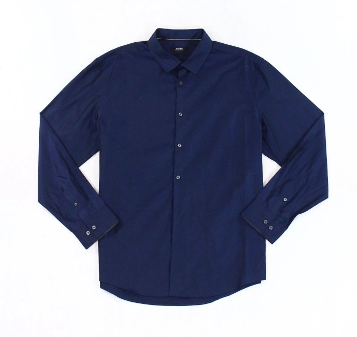 Dark blue mens dress shirt