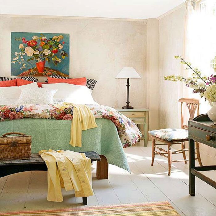 How to decor country bed room