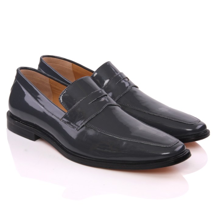 Mens grey leather dress shoes