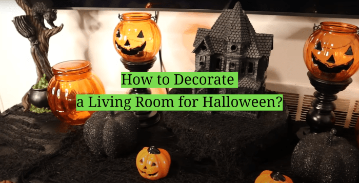 How to decorate a large room for halloween